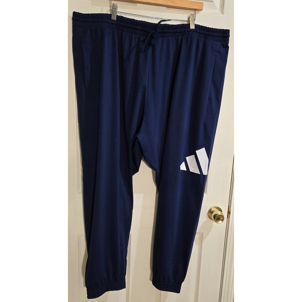 Adidas Men Multi Sport Athletic Pants Dark Blue JE8963 4XL NWT